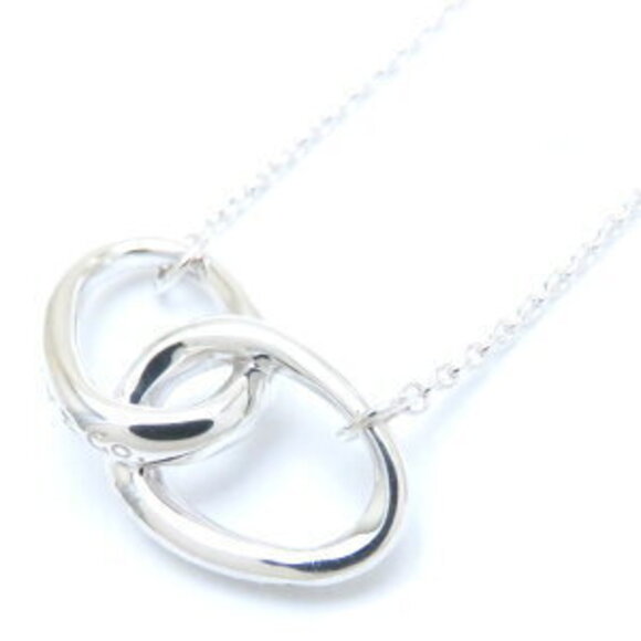 Tiffany Double Loop Necklace Silver Pendant - Picture 7 of 7